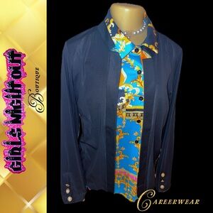 Black lightweight button sleeved blazer Jacket